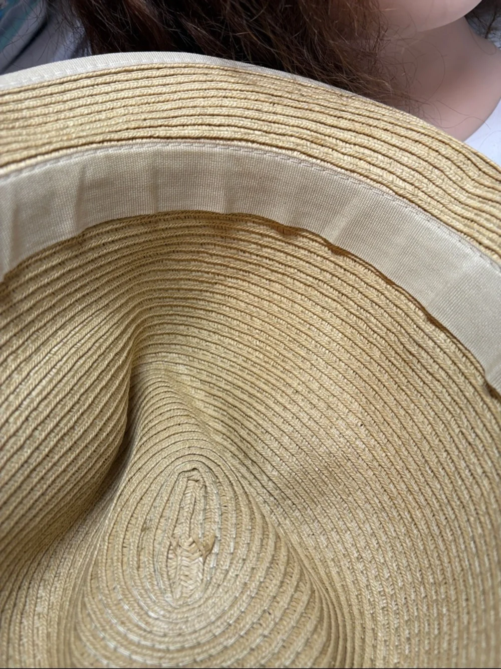 D&Y Tan 100% Paper Grosgrain Ribbon Rosette Band One Size